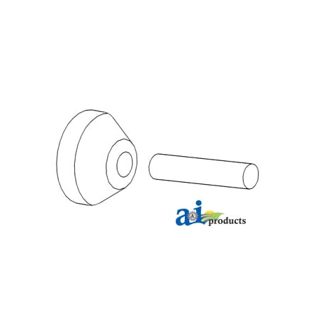 A & I Products Pin, Hydraulic Link Roller 3" x2" x0.2" A-897504M1